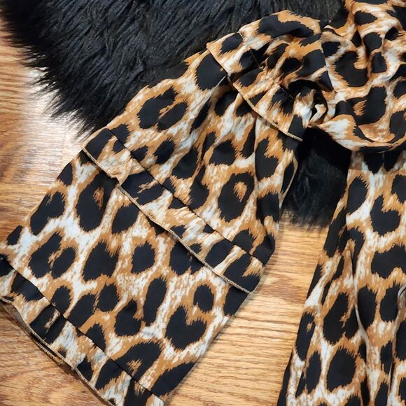 Animal Print Off the Shoulder Top Women's XL - Picture 5 of 7